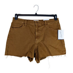 Universal Thread - Women's High Waist Frayed Hem Shorts in Brown